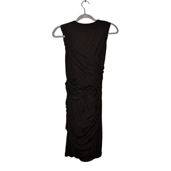 TORN BY RONNY KOBO NEW $228 Sleeveless Ribbed‎ Knit Ruched Bodycon Dress Small - Picture 2 of 3